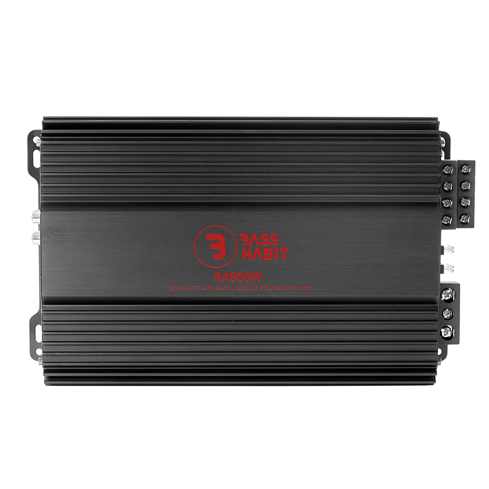Bass Habit Rebel RA800W, 4-rių kanalų automobilinis garso stiprintuvas 4x100W