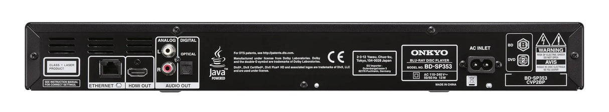 Blu-ray Grotuvas Onkyo BD-SP353