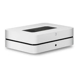 Bluesound POWERNODE 2i, HDMI ARC, išmanus garso stiprintuvas - baltas korpusas su juoda juosta viršuje