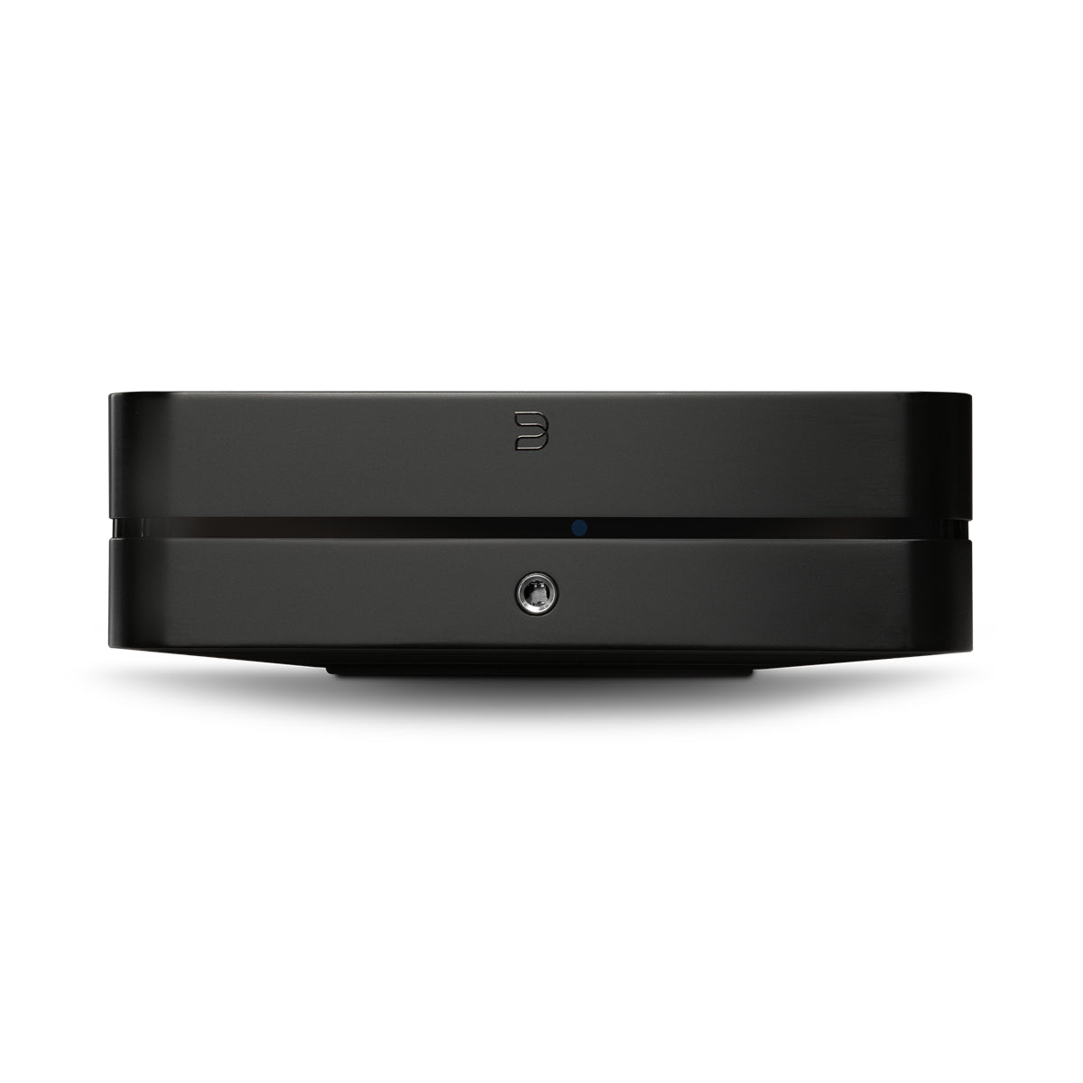 Bluesound POWERNODE, Multiroom tinklo stiprintuvas su BluOS, Dirac Live, HDMI ARC - Juodas prietaisas su mėlynu indikatoriumi