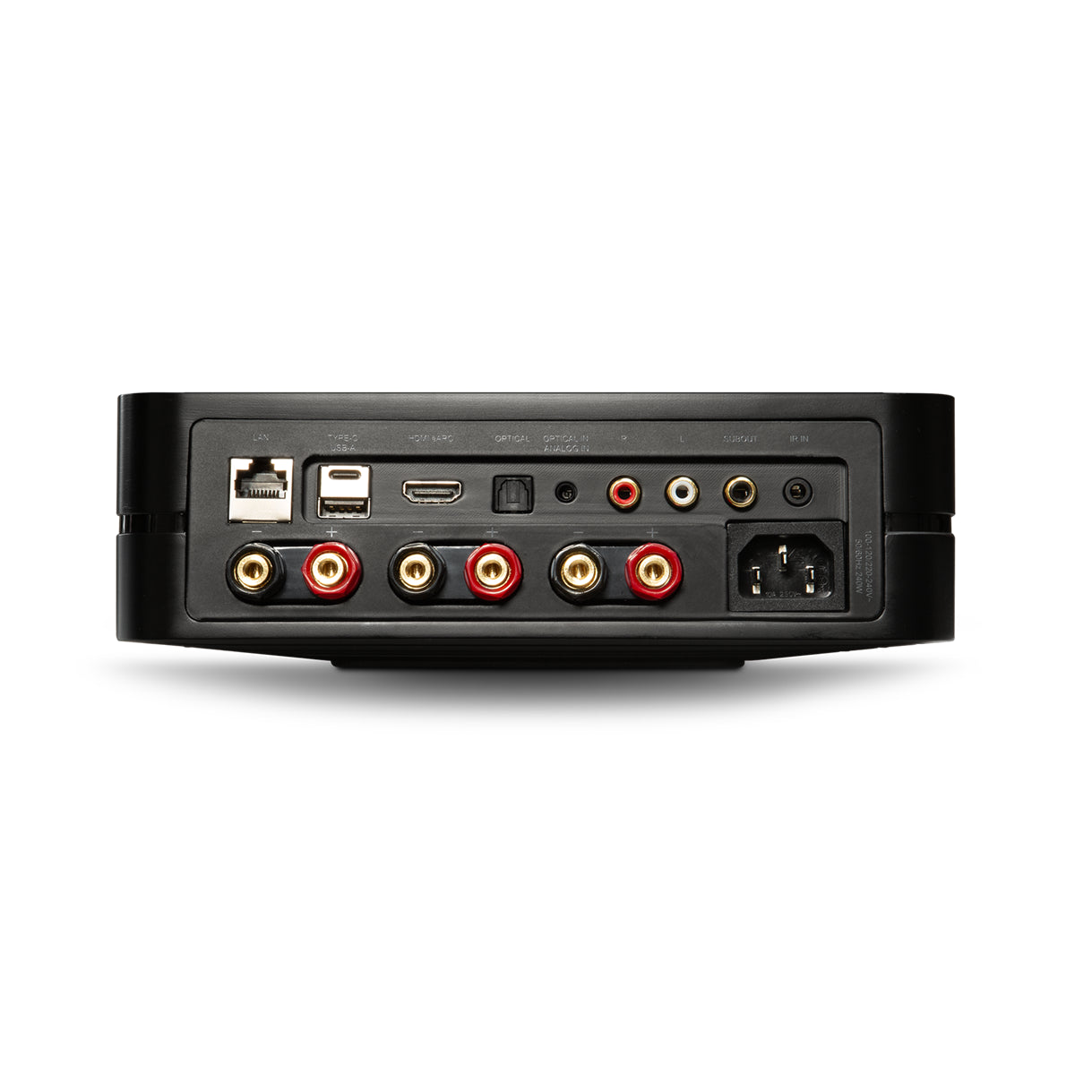 Bluesound POWERNODE, Multiroom tinklo stiprintuvas su BluOS, Dirac Live, HDMI ARC - galinė panelė su daugybe jungčių