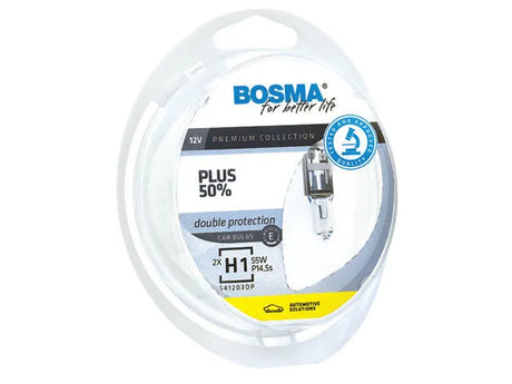Bosma lempučių komplektas H1, P14.5s, 55W, optiplus +50%