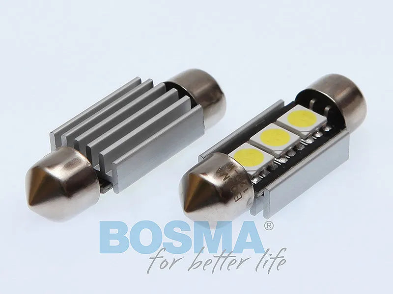 Bosma, lemputė CANBUS, SV8.5, 3xSMD5050, 36mm - Trys SMD LED diodai su radiatoriumi
