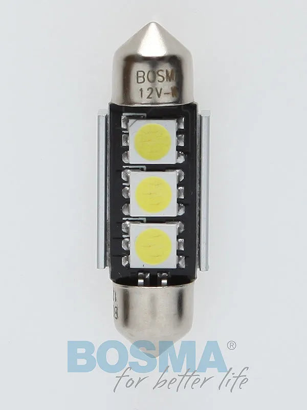 Bosma, lemputė CANBUS, SV8.5, 3xSMD5050, 36mm - Trys LED diodai ant plokštės