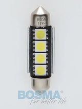 Bosma, lemputė CANBUS, SV8.5, 4xSMD5050, 39mm - Keturi SMD LED moduliai su metaliniu laikikliu
