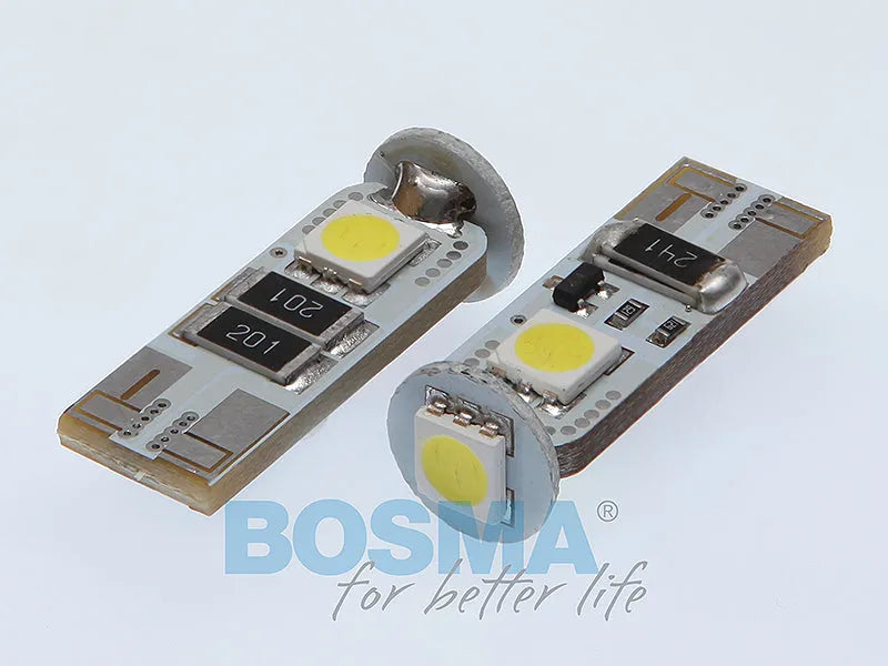 Bosma, lemputė CANBUS T10, W5W 3xSMD5050 - LED lemputės su SMD komponentais ir žymėjimais