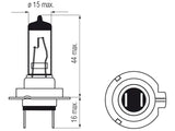 Bosma lemputė H7, 55W, 12V, PX26d komplektas (auks.) - Matmenys ir jungties schema