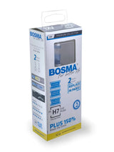 Bosma lemputė H7, 55W, 12V, Plus 150%, PX26d komplektas (balta)