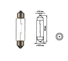 Bosma lemputė SV8.5, 10W, 11X44, 6V