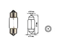 Bosma lemputė SV8.5, 10W, 11X30