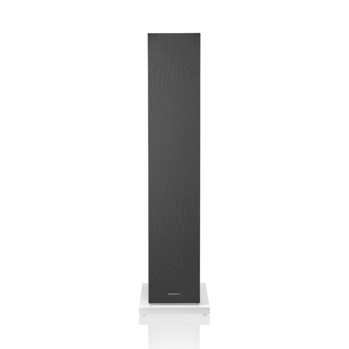 Bowers & Wilkins 603 S3, grindinė garso kolonėlė - baltas stovas su kolonėlės logotipu