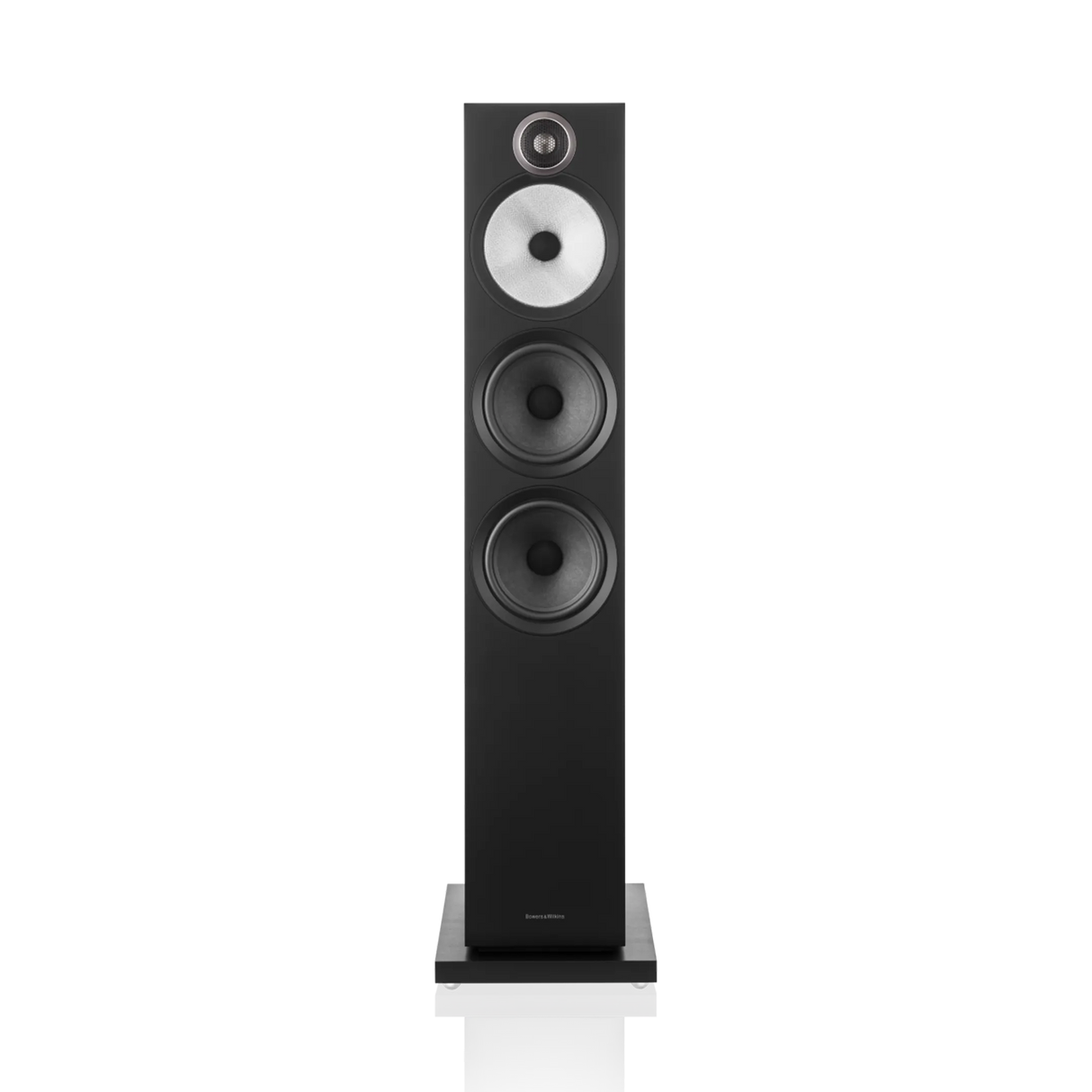 Bowers & Wilkins 603 S3, grindinė garso kolonėlė - Kolonėlės apačia su logotipu
