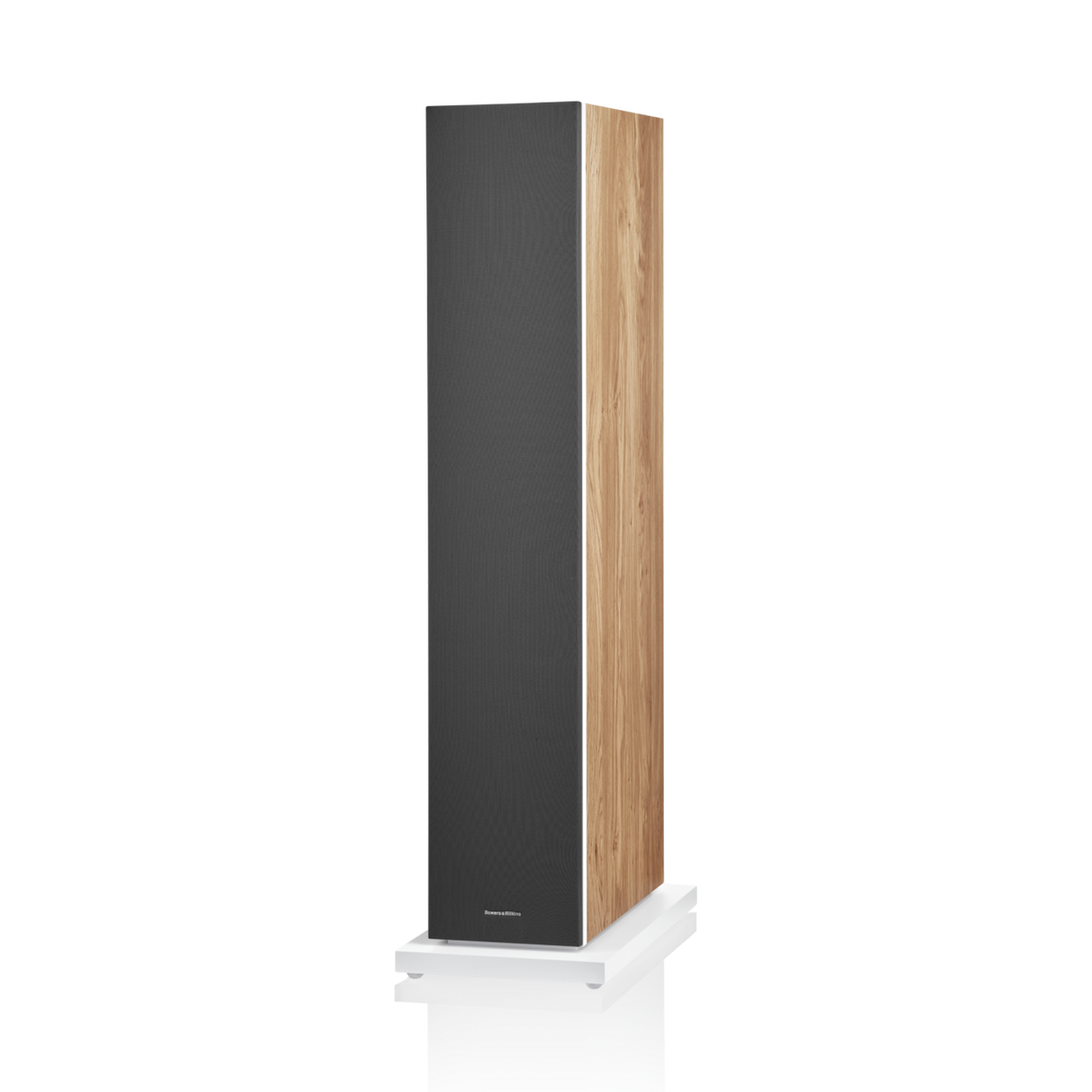Bowers & Wilkins 603 S3, grindinė garso kolonėlė - Šoninis vaizdas su medžio raštu