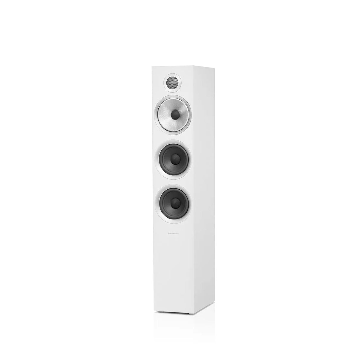 Bowers & Wilkins 704 S2, grindinė garso kolonėlė (įvairių spalvų) - Šoninis vaizdas su trimis garsiakalbiais