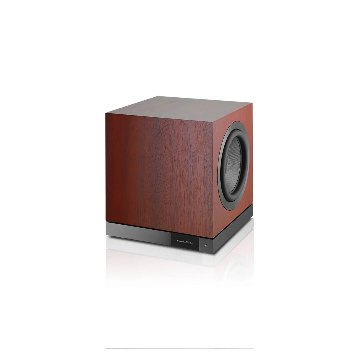 Bowers & Wilkins DB2D, žemų dažnių garso kolonėlė (įvairių spalvų) - Šoninis vaizdas su garsiakalbiu ir logotipu