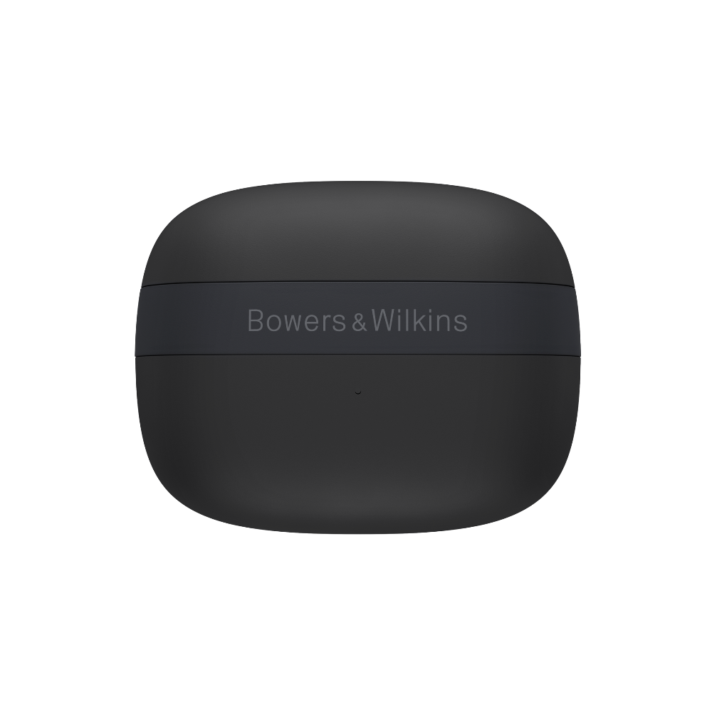 Bowers & Wilkins Pi6, True Wireless ANC belaidės ausinės - užrašas Bowers & Wilkins ant juostos