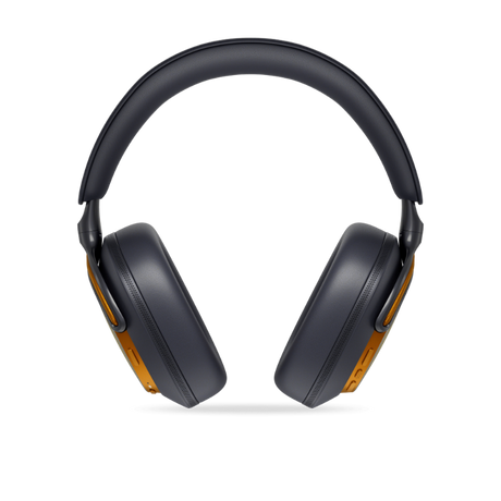 Bowers & Wilkins Px8 S2 McLaren Edition, Over-Ear belaidės ausinės su triukšmo slopinimu - Šoninis vaizdas su oranžiniais akcentais