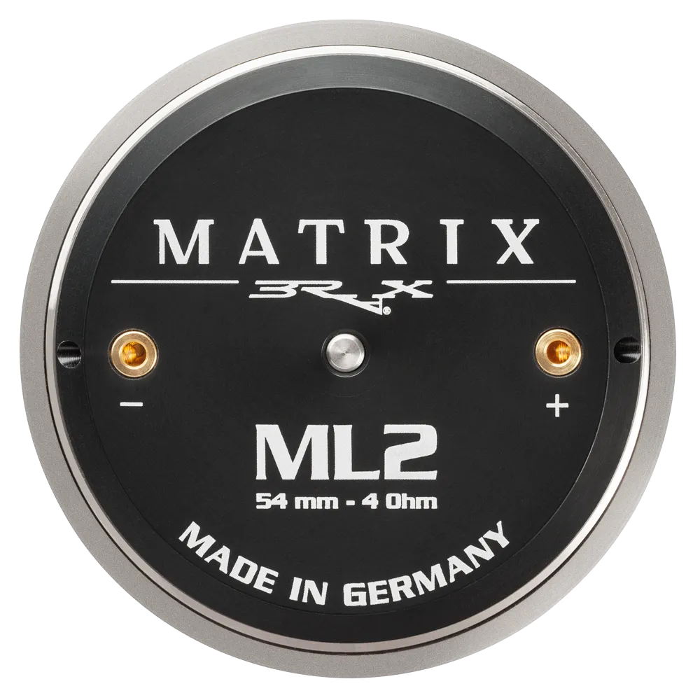 Brax MATRIX ML2, 170W, vidutinių dažnių garsiakalbiai - Garsiakalbio priekinė dalis su jungtimis