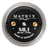 Brax Matrix ML1 // Aukščiausios klasės 28 mm šilko kupolo garsiakalbis - Galinė pusė su jungtimis ir užrašais