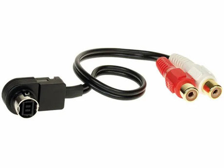 CALIBER, RAH1010 Aux įėjimo adapteris JVC / Alpine magnetoloms - Adapteris su RCA jungtimis ir DIN jungtimi