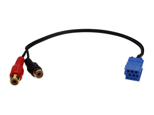CALIBER, RAH1040 įėjimo adapteris Blaupunkt - Raudonas ir juodas RCA jungtys su mėlynu adapteriu