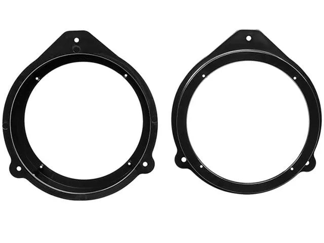 CALIBER, RAS4202 Audi perėjimai kolonėlėms - Du juodi žiediniai adapteriai su tvirtinimo skylutėmis