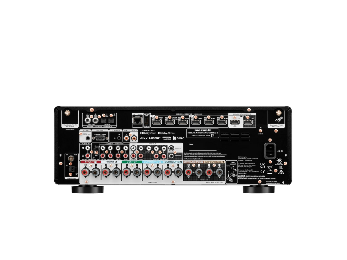 Marantz CINEMA 60 DAB S2 (SERIES 2), 7.2 kanalų AV imtuvas su Dolby Atmos ir HEOS