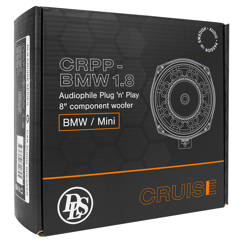 DLS Cruise CRPP-BMW1.8, automobilinis žemų dažnių garsiakalbis- pakuotė