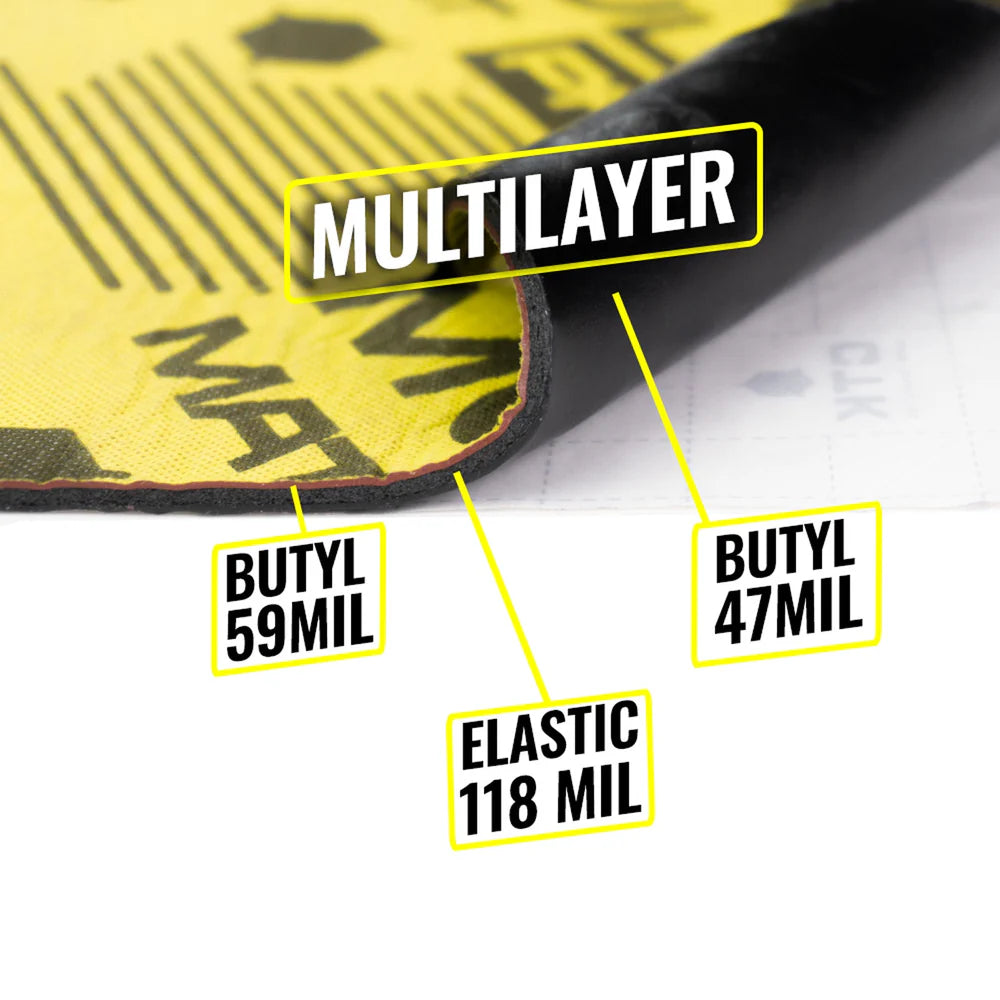 CTK MULTIMAT PRO 5,5 MM 370*500 - Medžiagos sluoksnių vaizdas su užrašais