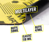 CTK MULTIMAT PRO 5,5 MM 370*500 - Medžiagos sluoksnių vaizdas su užrašais