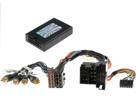 CTSAD003.2 CAN BUS valdymo ant vairo adapteris Audi A3/A4/A6/TT - Juodas valdymo modulis su laidais ir jungtimis