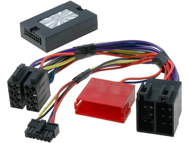 CTSHY004.2 valdymo ant vairo adapteris Hyundai i10/i20/i30 nuo 2 - Juodas valdymo modulis su laidais ir jungtimis
