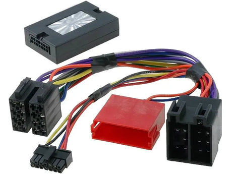 CTSHY004.2 valdymo ant vairo adapteris Hyundai i10/i20/i30 nuo 2 - Juodas valdymo modulis su laidais ir jungtimis