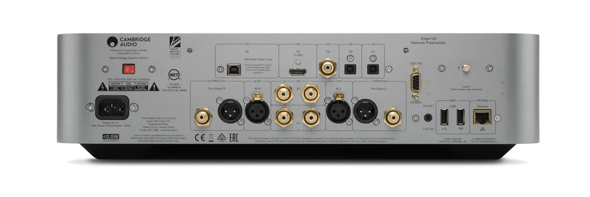 Cambridge Audio Edge NQ, pradinis stiprintuvas su tinklo grotuvu