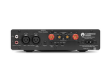 Cambridge Audio MXW70, kompaktiškas stereo galios stiprintuvas - galinė panelė su jungtimis ir maitinimo lizdu
