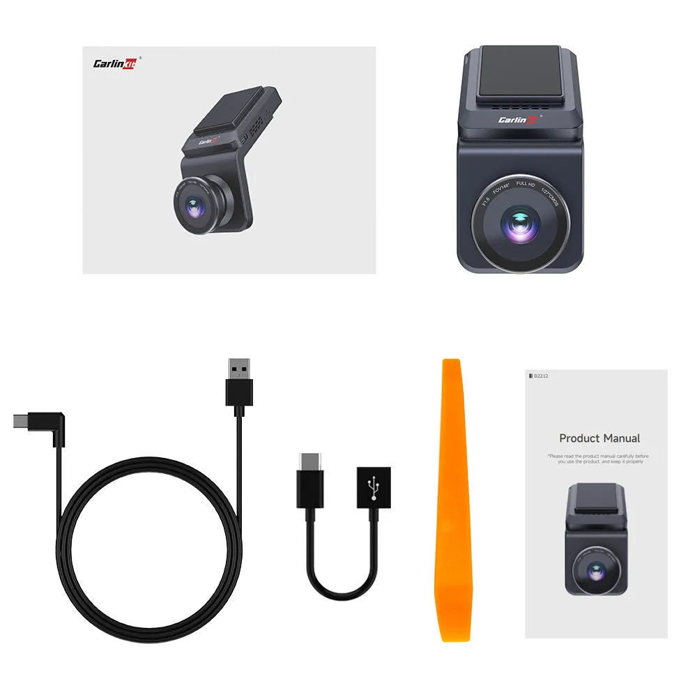Carlinkit Tbox AR, vaizdo registratorius su CarPlay Android AI, (4+64GB) - instrukcija, laidai ir oranžinis įrankis