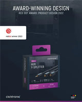 Clicktronic (0.10 m) 3.5 mm AUX į RCA adapterio laidas (stereo)