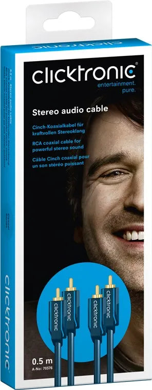 Clicktronic (0.5 m.), RCA signalinis koaksialinis audio kabelis