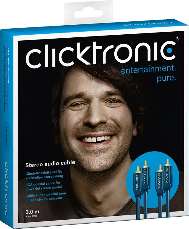 Clicktronic (3 m.), RCA signalinis koaksialinis audio kabelis