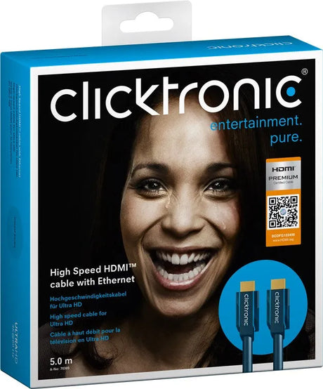 Clicktronic High Speed HDMI, OFC kabelis 4K@60Hz su Ethernet palaikymu 5m