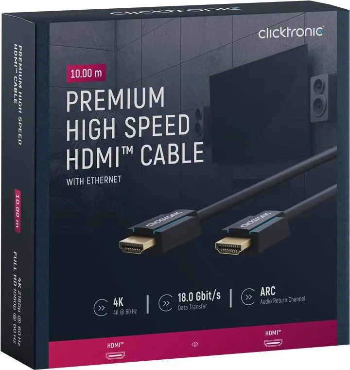 Clicktronic Premium High Speed HDMI™ kabelis su Ethernet