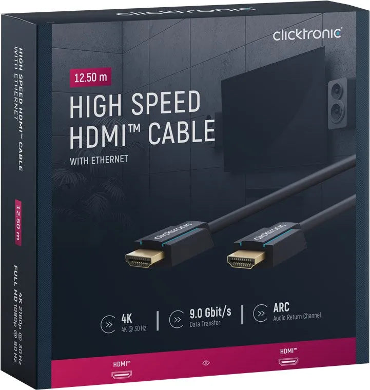Clicktronic Premium High Speed HDMI™ kabelis su Ethernet