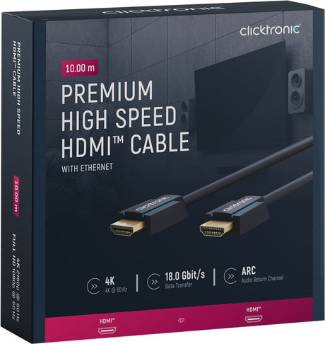 Clicktronic Premium High Speed HDMI™ kabelis su Ethernet palaikymu (0.5-20m)