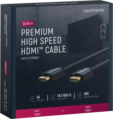 Clicktronic Premium High Speed HDMI™ kabelis su Ethernet palaikymu (0.5-20m)