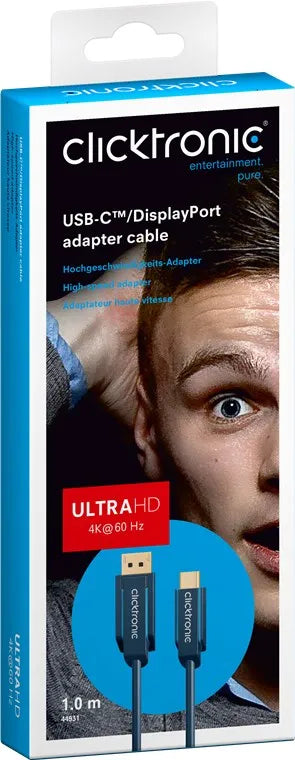 Clicktronic USB-C DisplayPort, kabelis- adapteris