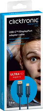 Clicktronic USB-C DisplayPort, kabelis- adapteris