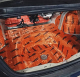 Comfort Mat BRONZE, 4mm vibro izoliacija (0.5x0.7m) - automobilio bagažinės izoliacija su oranžine danga