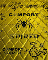 Comfort Mat SPIDER, 3.5mm vibro izoliacija (0.5x0.7m) - Geltonas paviršius su voro ir vėžlių piešiniais