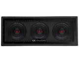 DD AUDIO LE-510.3 - trys garsiakalbiai su raudonais logotipais