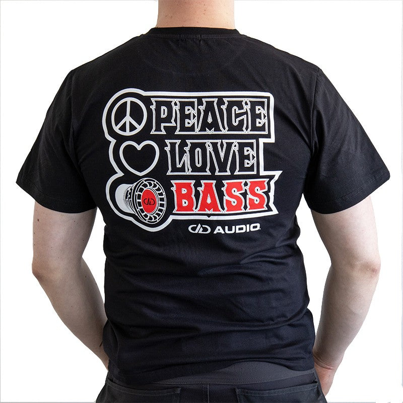 DD AUDIO marškinėliai S love,peace&bass